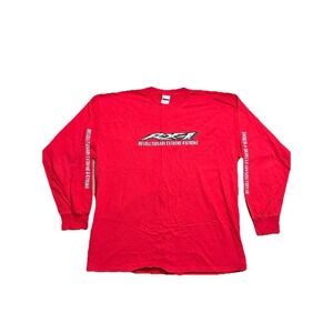 Y2K Yamaha Revolutionary Extreme 4Stroke T-shirt Long Sleeve Hit Red Size XL‎